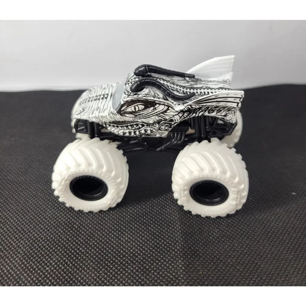 Monster Jam Dragon Loose Truck HTF 1/64 Diecast White Black Wheels Contrast